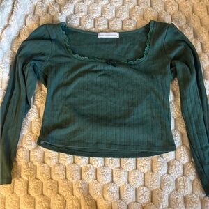 Green Long Sleeve Top